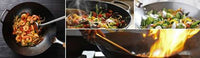 Food Cooking Wok Carbon Steel Double Handle Professional