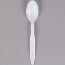 Plastic Party Teaspoons Pack 100 White