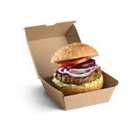 Burger Box Kraft Brown Extra Large  Bioboard Pack 100