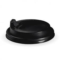 Black Takeaway Coffee Lids Sipper Pack 100