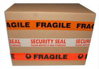 Fragile fluro orange packing tape 48mm x 66mtr