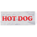 Hot Dog Bag Takeaway Paper Plain White Pack 1000 Bags W100mm x L255mm+Gusset