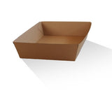 Food Tray Kraft Brown 4 Bio Board Pack 125 22cm x 15cm x 4.5cm