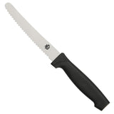 Steak Knife S/S Round Point Tip Black Plastic Handle