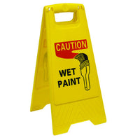 Caution Wet Paint Sign Yellow  Height 60cm CSIGNWP